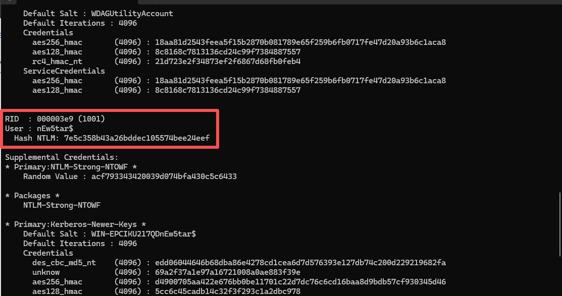 Mimikatz 导出 SAM Hash